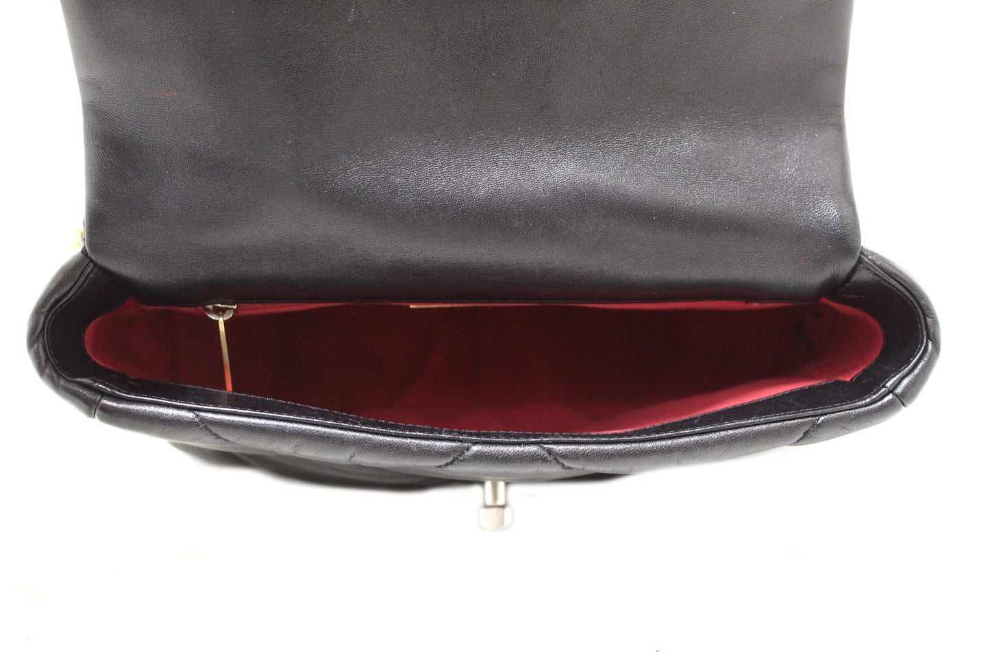 Chanel 19 Medium Black Quilted Lambskin Leather Shoulder Crossbody Bag