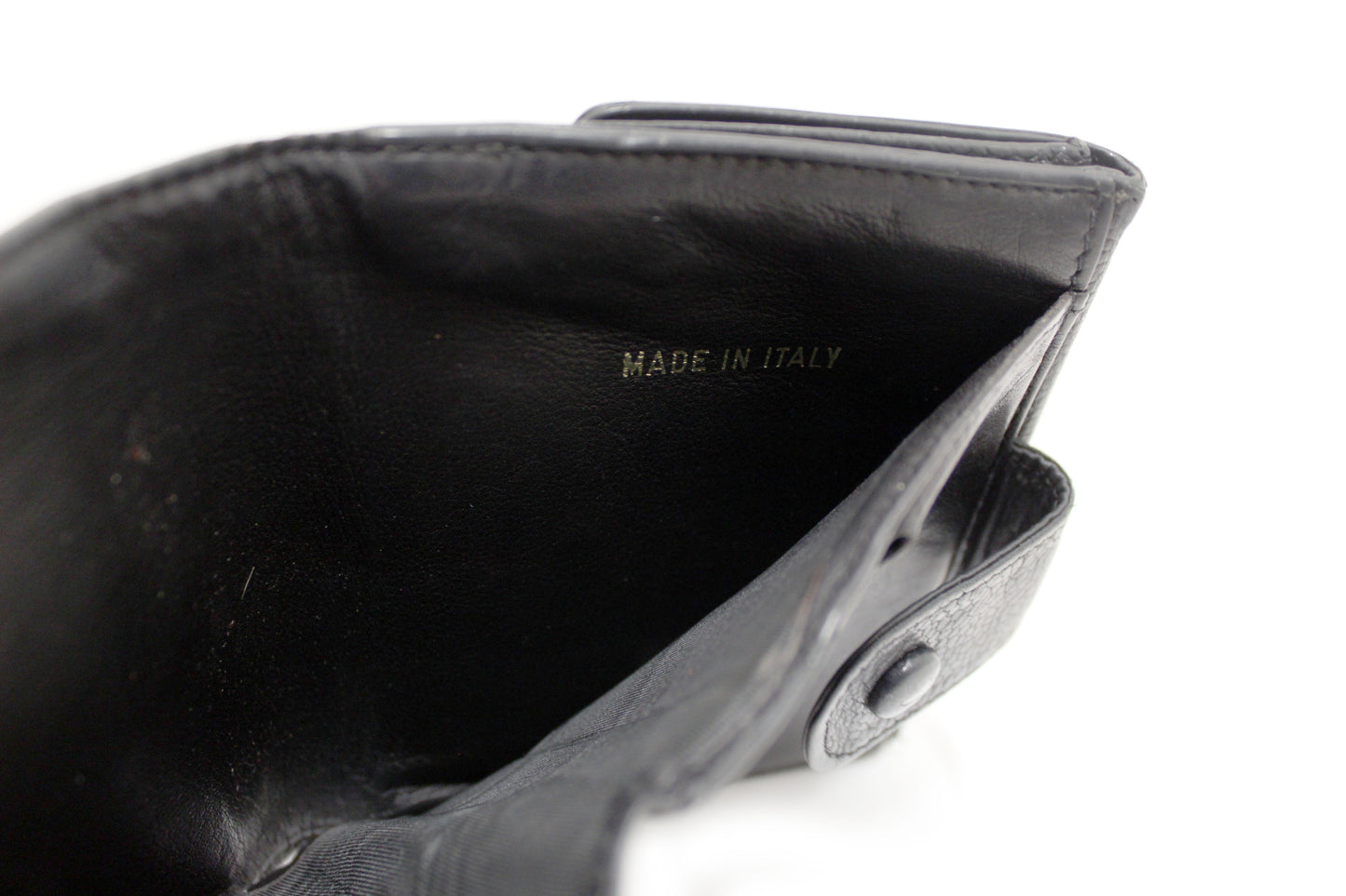 Vintage Chanel Black Caviar Leather Timeless CC Small Wallet