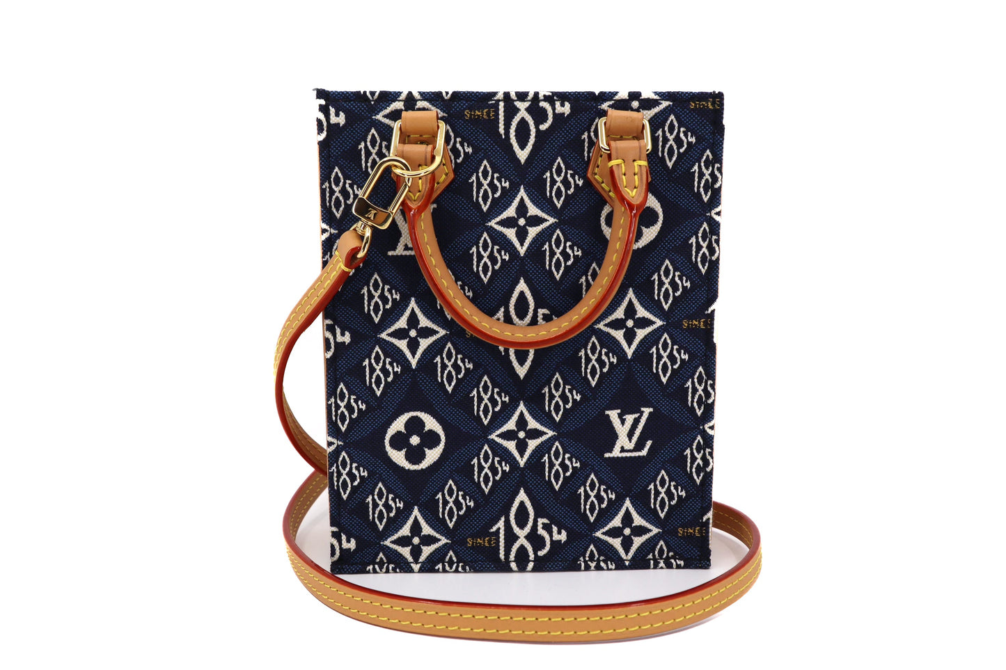 Louis Vuitton Jacquard Since 1854 Petit Sac Plat Denim Blue