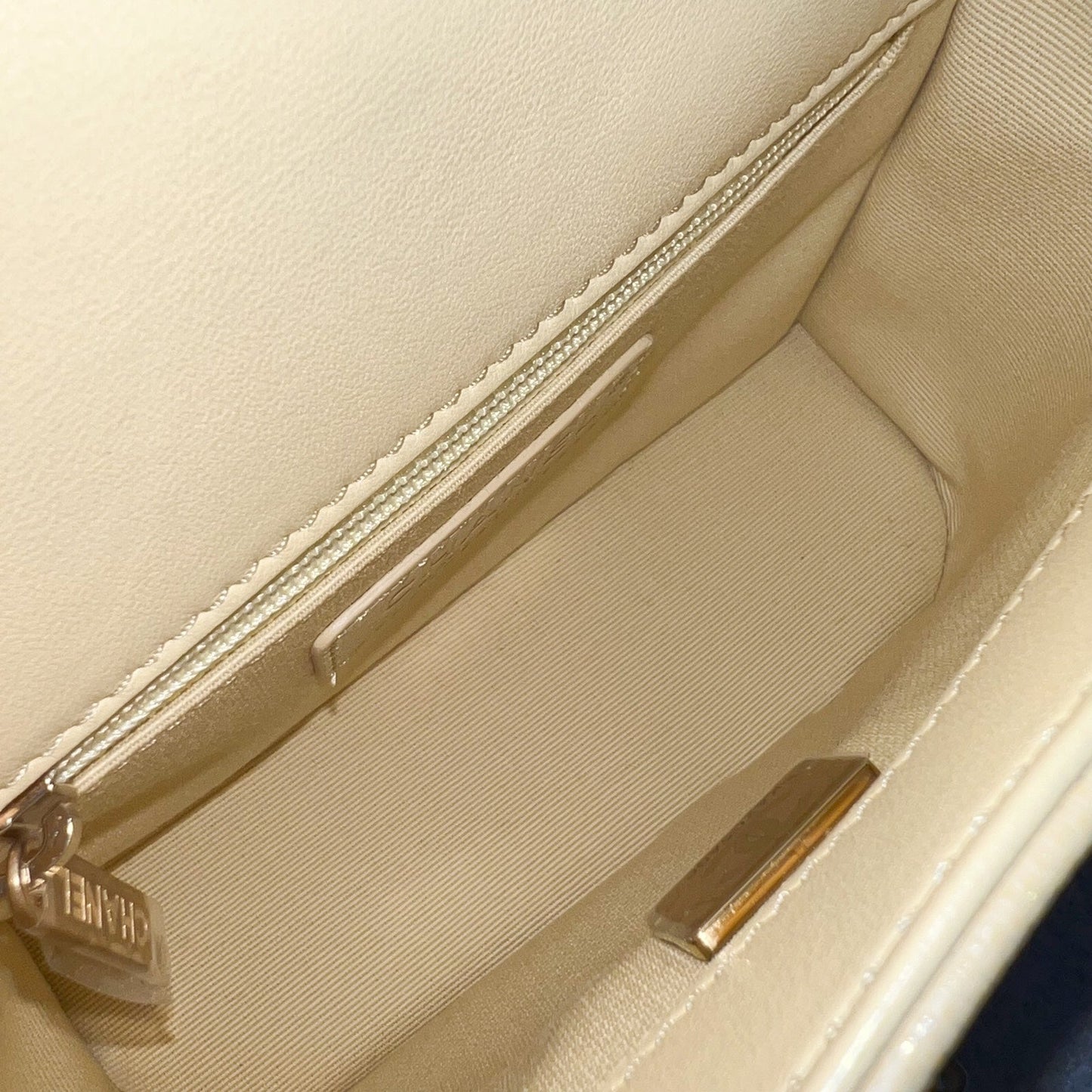 Chanel 22P Seasonal Square Mini in Light Yellow Caviar GHW