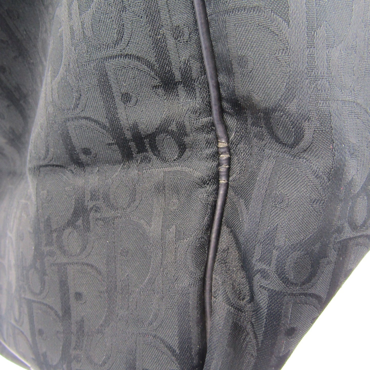CHRISTIAN DIOR Bowling Handbag in Blue Fabric