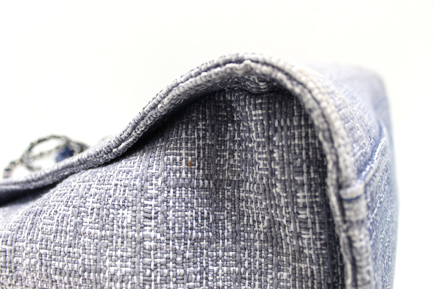 Chanel Blue Tweed Maxi Deauville Shopping Tote