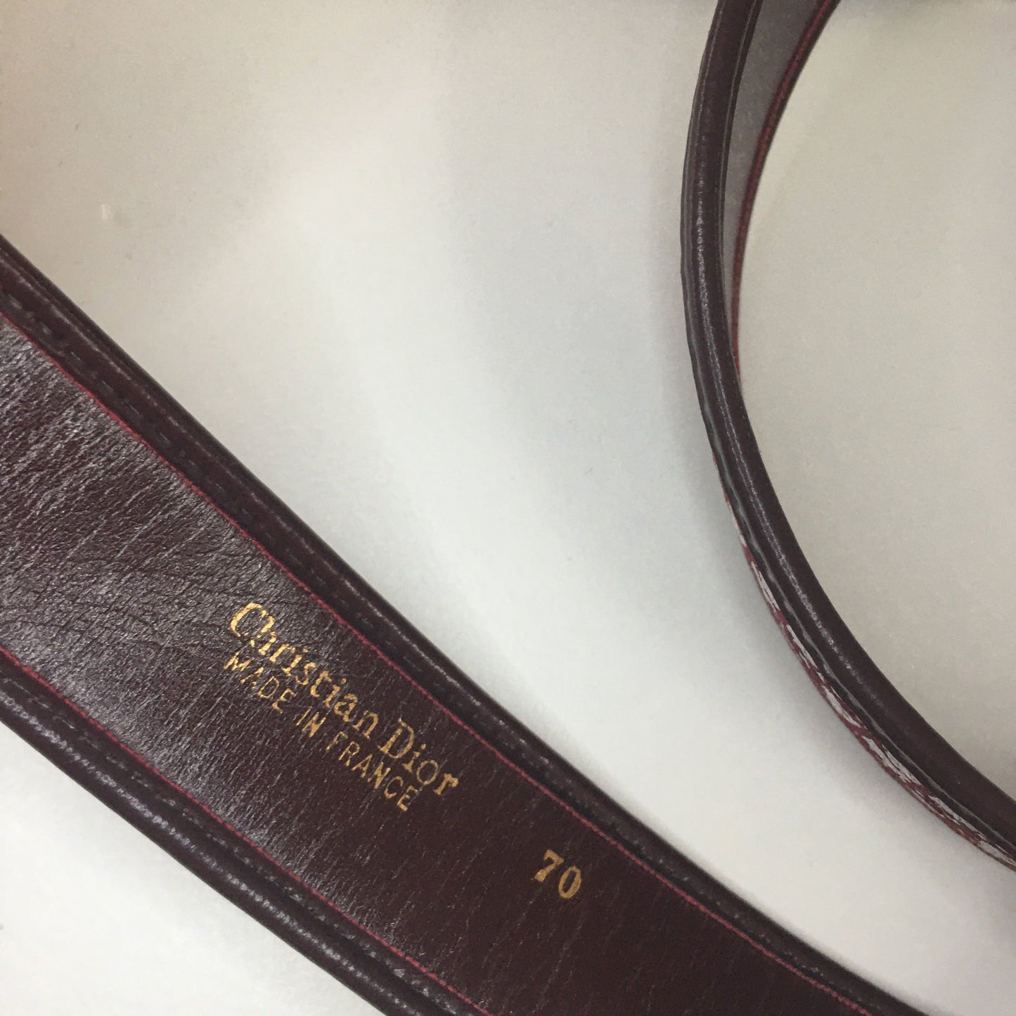 CHRISTIAN DIOR Belt in Bordeaux Fabric