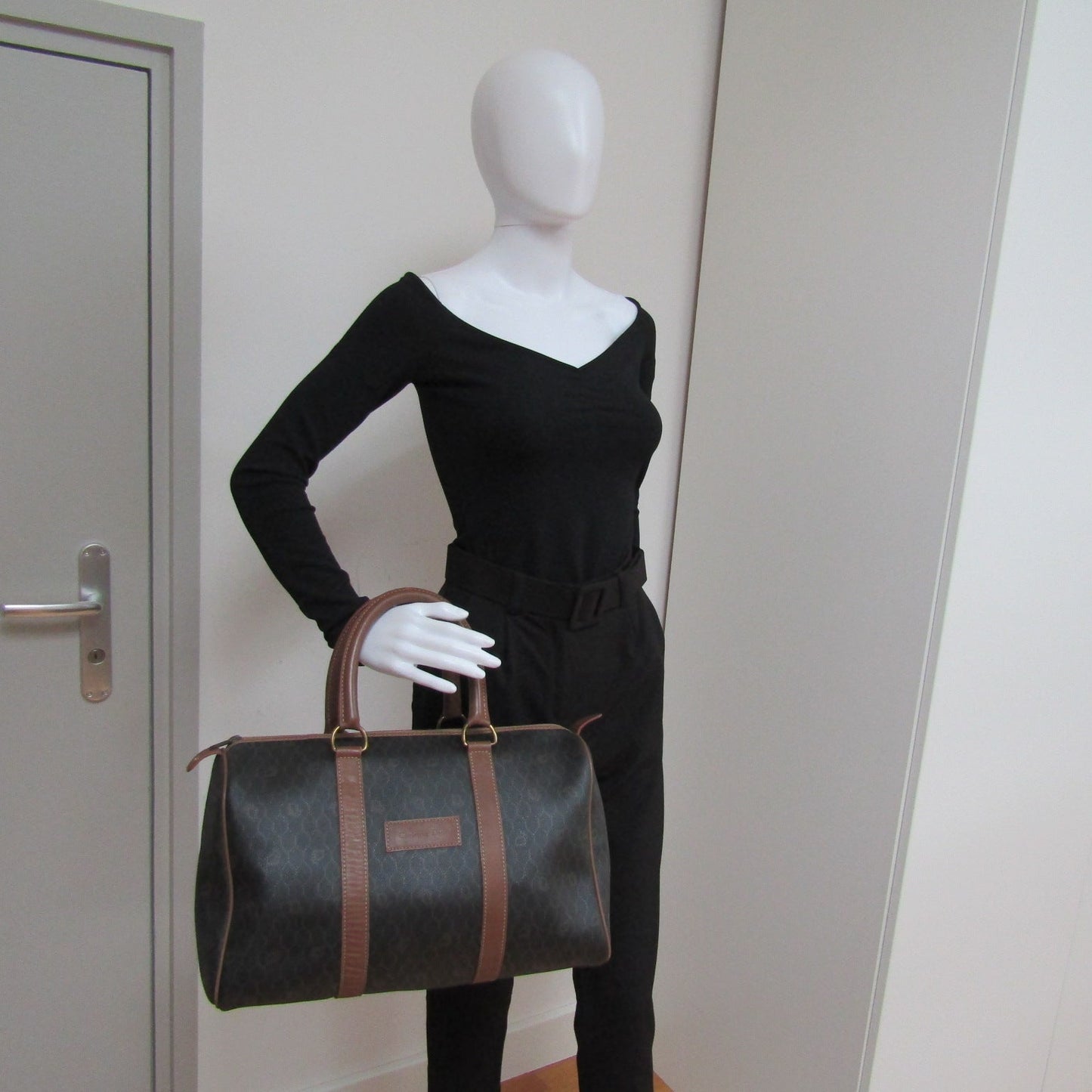 CHRISTIAN DIOR Handbag in Brown Canvas