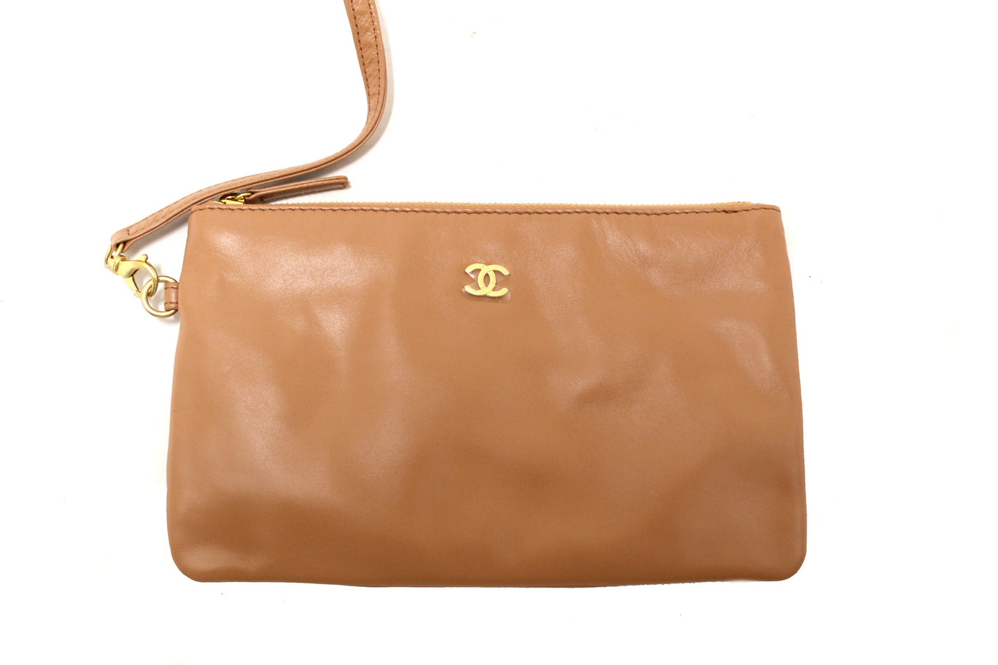 New Chanel 22 Camel Shiny Calfskin Leather Shoulder Tote Bag