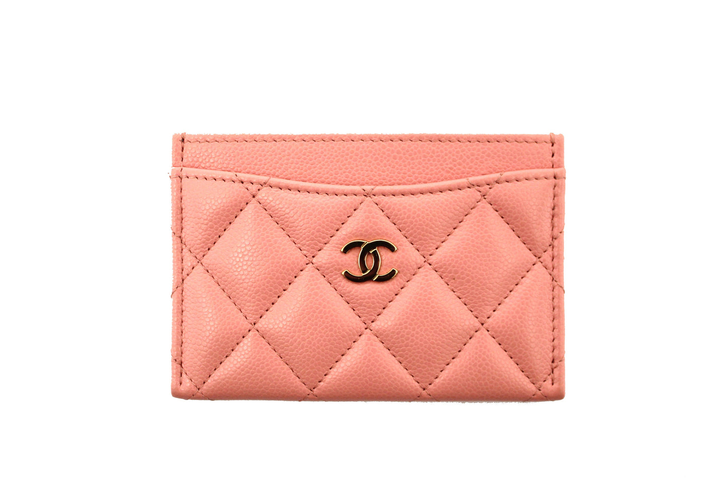 Chanel Pink Quilted Caviar Leather Card Holder | Havik Shop.com - Shop Now at Havik Shop.com