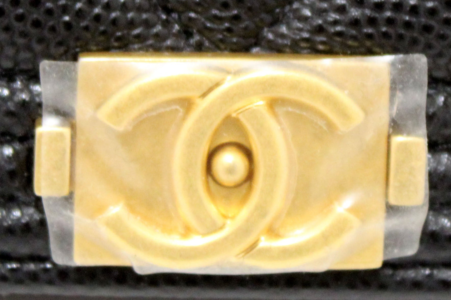 Chanel Black Caviar Quilted Leather Boy Wallet On Chain WOC