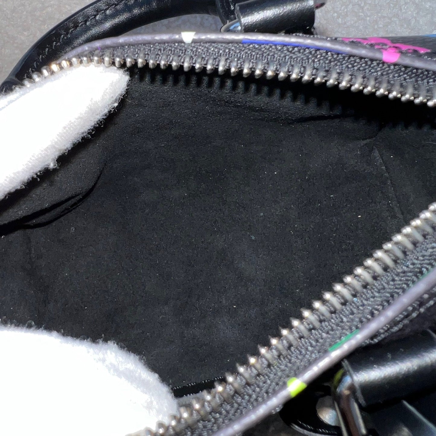 LV Louis Vuitton x Takashi Murakami Nano Speedy in Multicolore Noir Monogram Canvas and GHW