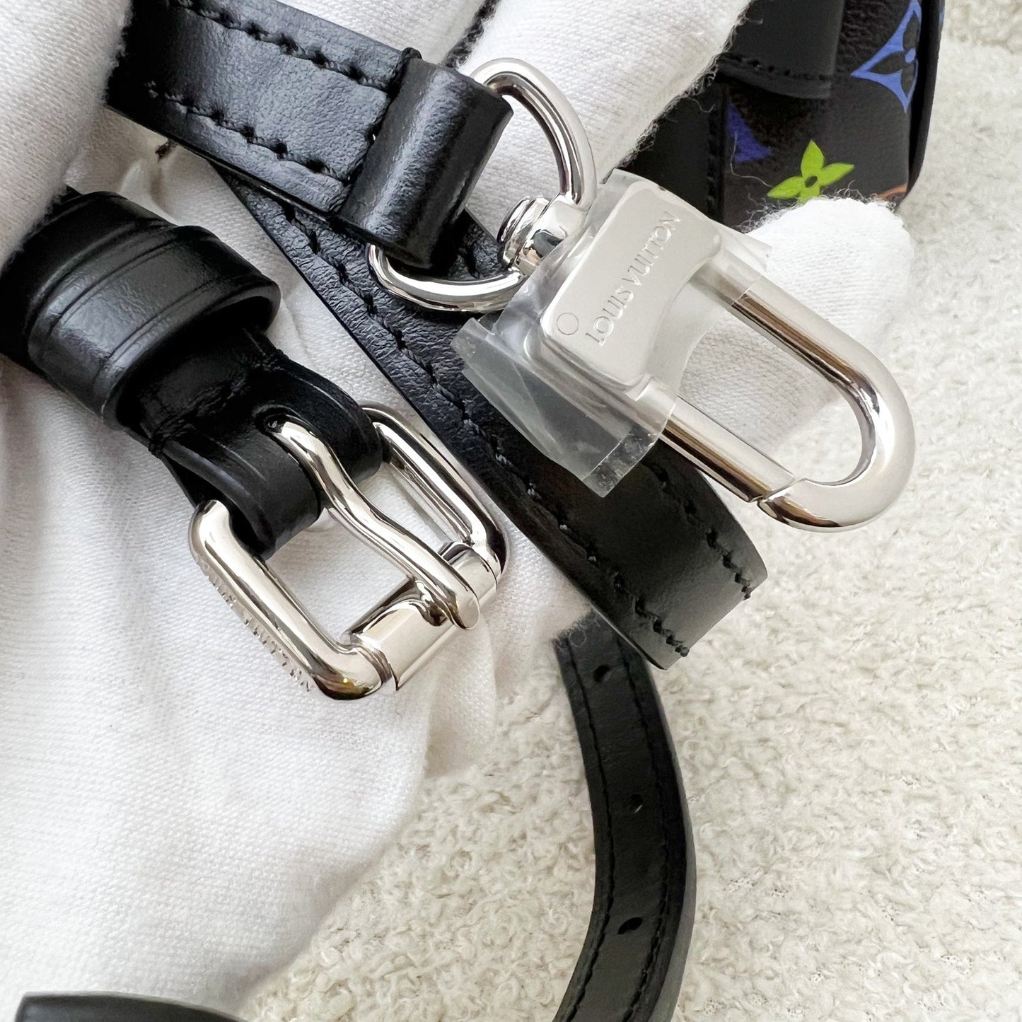 LV Louis Vuitton x Takashi Murakami Nano Speedy in Multicolore Noir Monogram Canvas and GHW