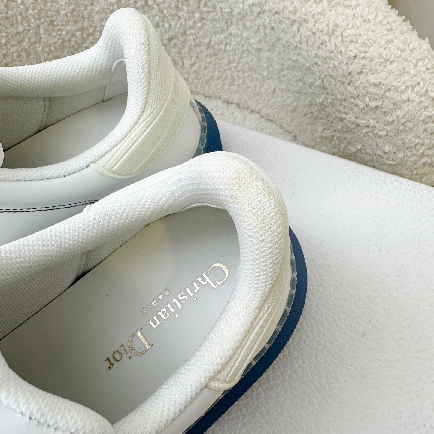 Dior Dior-ID Sneakers in White and Blue Sz 37