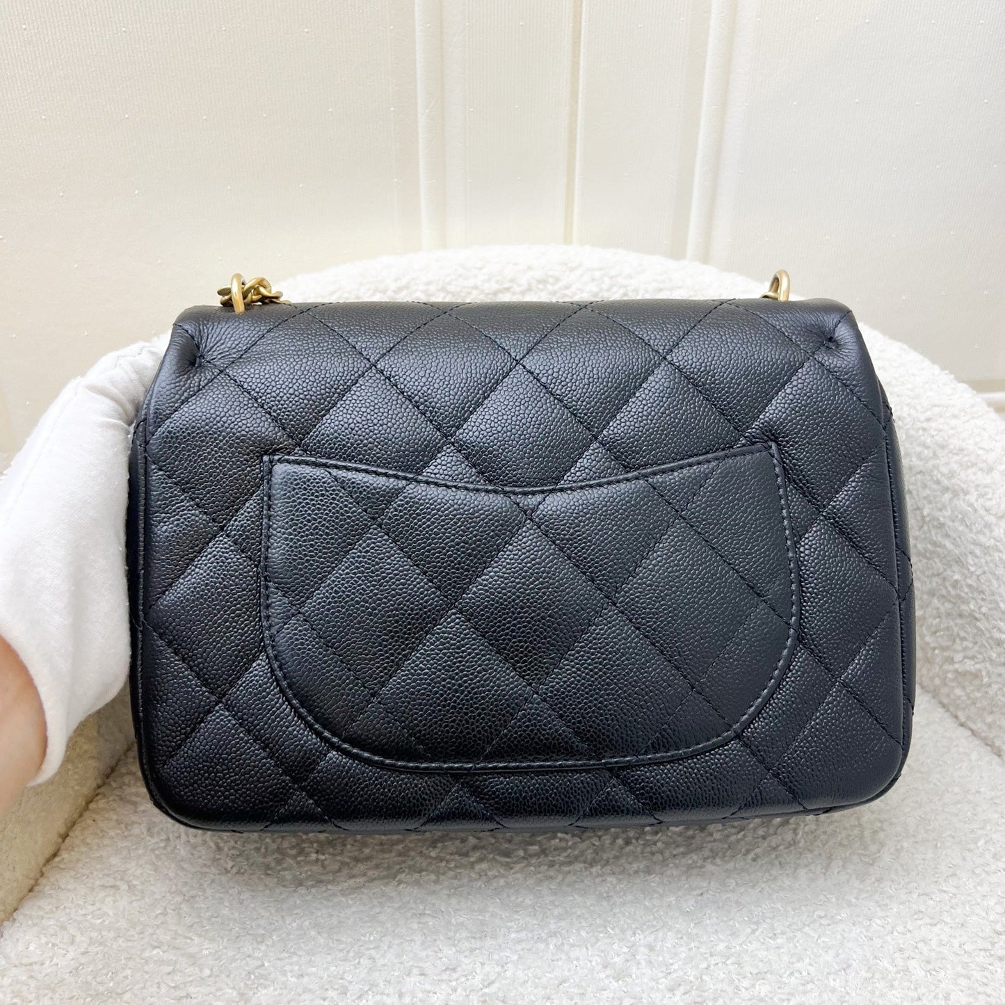 Chanel 23P / 24P Heart Adjustable Chain Small / Medium 24cm Flap Bag in Black Caviar AGHW (Model: AS3921)