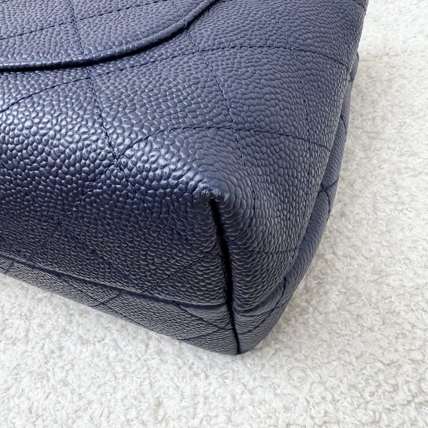 Chanel City Walk Flap in Navy Caviar LGHW (Model: AS1574)