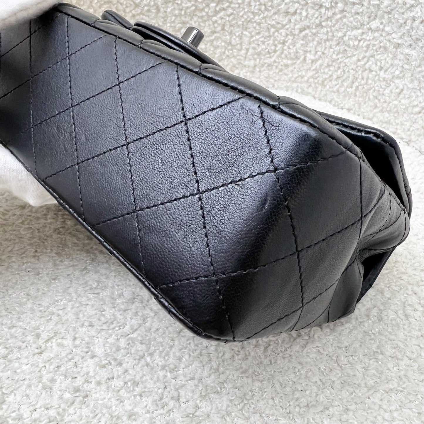 Chanel So Black Classic Mini Rectangle Flap in Black Lambskin and Black HW (Model: A69900)