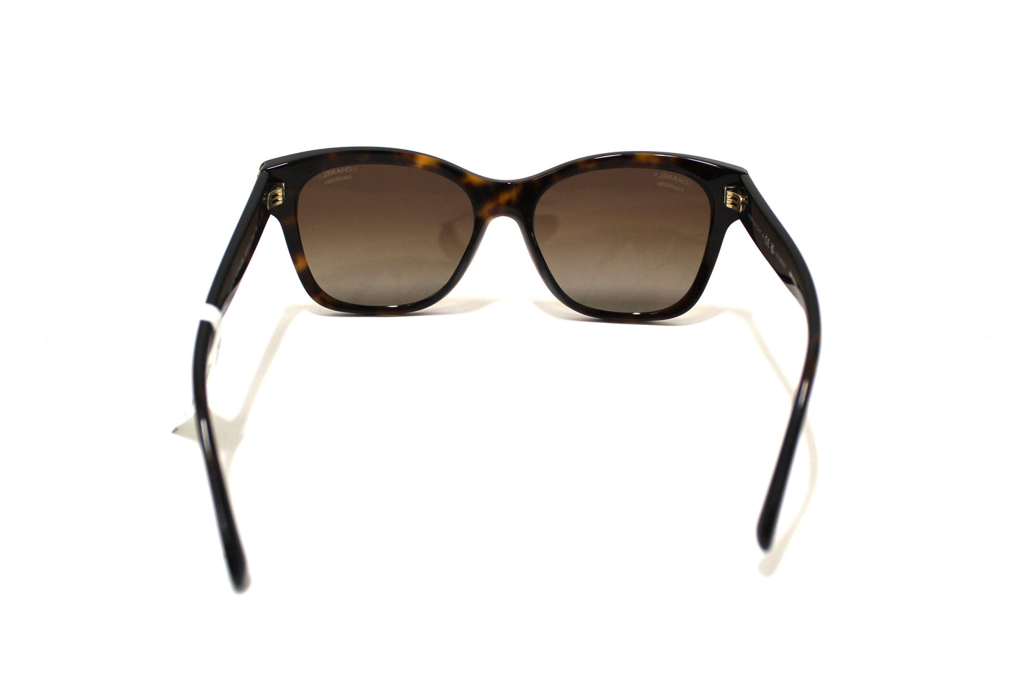 NEW Chanel Tortoiseshell Polarized Pearl CC Square Sunglasses 5482HA