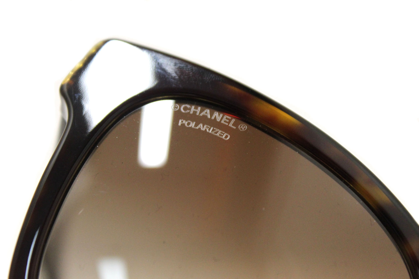 NEW Chanel Tortoiseshell Polarized Pearl CC Square Sunglasses 5482HA
