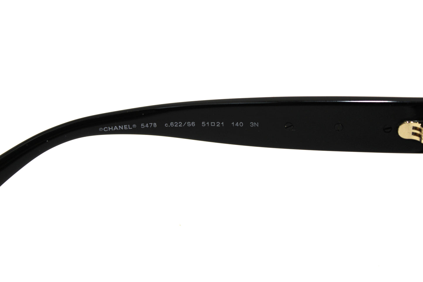Chanel Black Polarized Charms Pearl Square Sunglasses 5479A