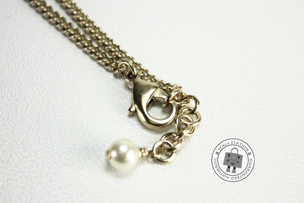 Chanel A61360 Tba With 6 Charms Black With Gold Metal Necklace Ghw