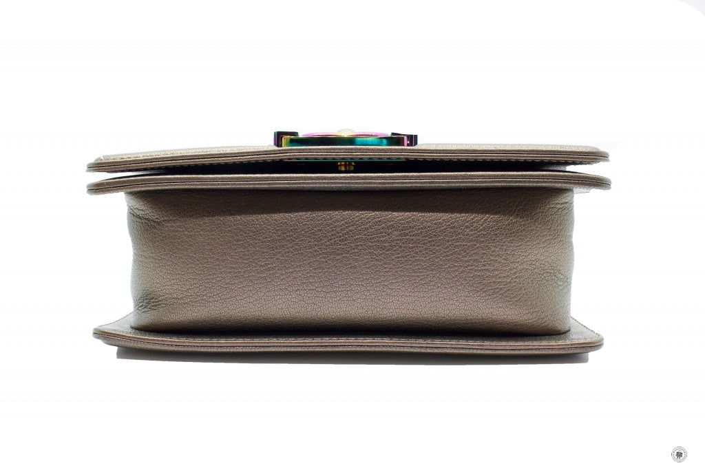 Chanel A67085 Y60313 Boy Iridescent Bronze / 2B041 Calfskin Small Shoulder Bags