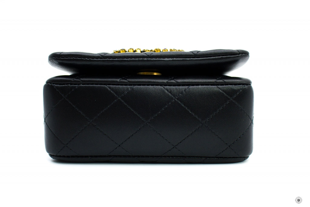 Chanel AS2599B05828 Mini Flap Bag Black / 94305 Lambskin Shoulder Bags Gbhw