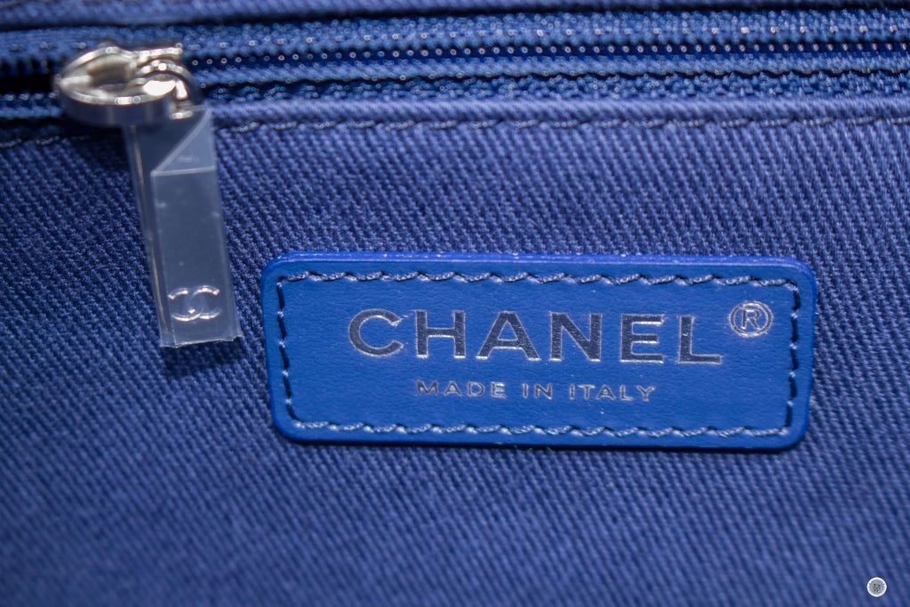 Chanel A69941 B06387 NE267 Deauville Shopping Tote Mixed Fibers Fabric Tote B Blue / NE267 Fabric Tote Bag Shw