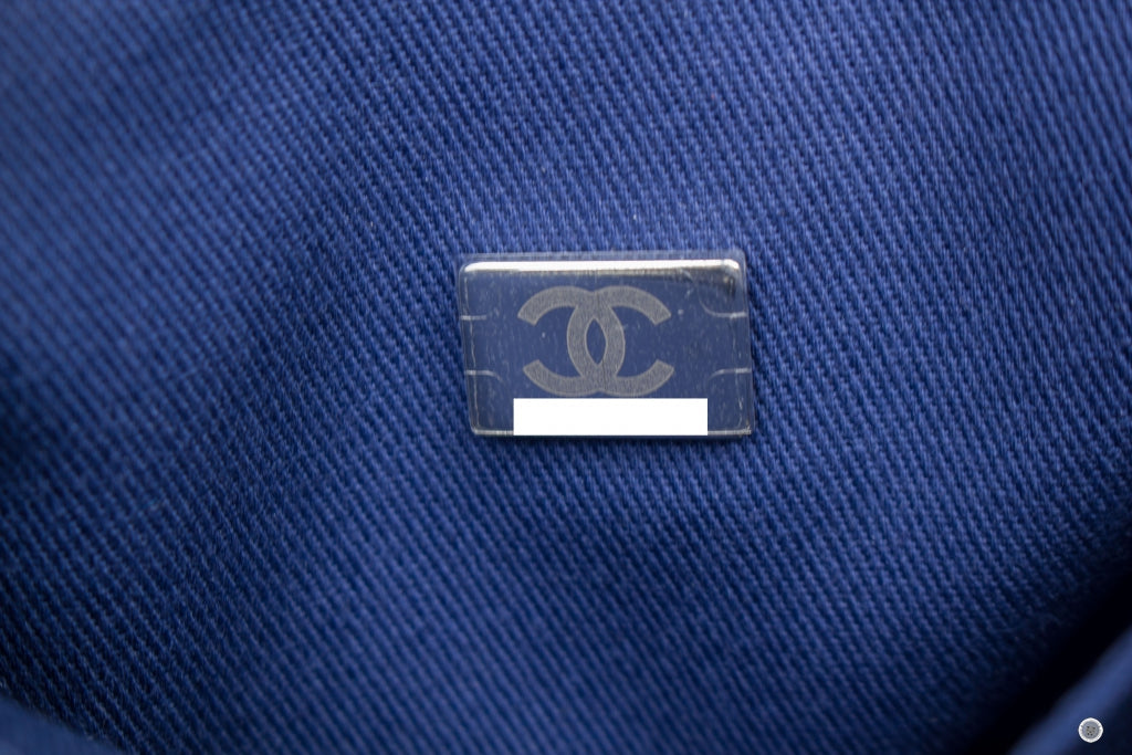 Chanel A69941 B06387 NE267 Deauville Shopping Tote Mixed Fibers Fabric Tote B Blue / NE267 Fabric Tote Bag Shw