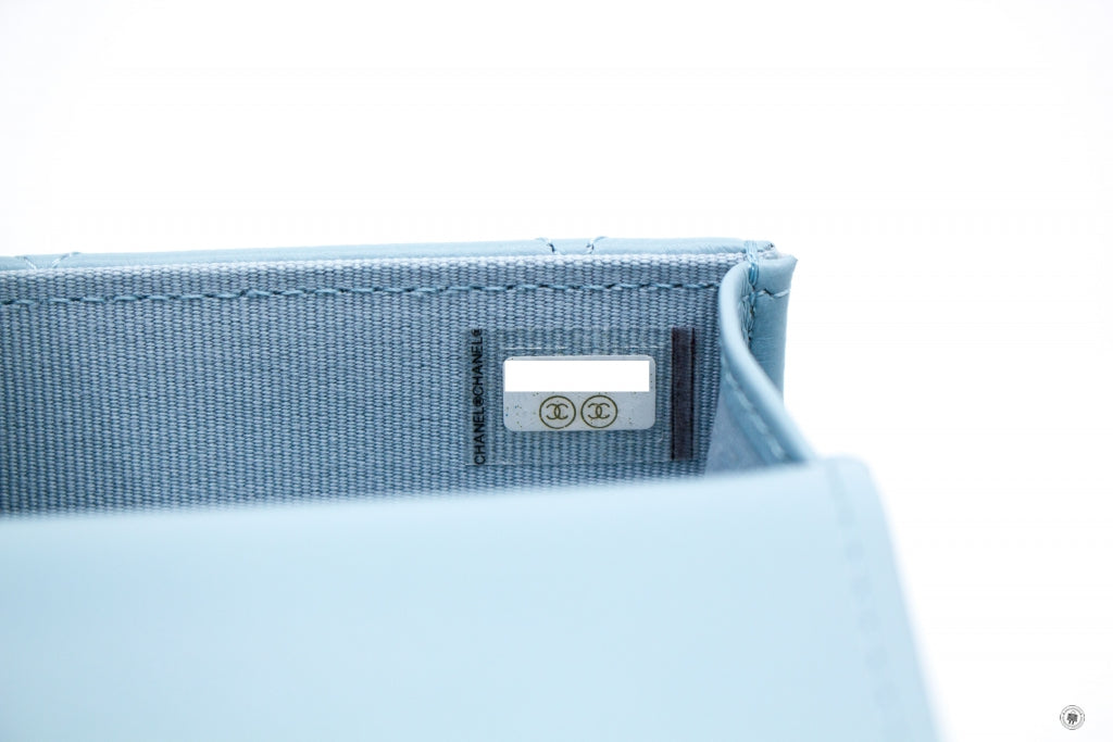 Chanel AP2637B07570 Belt Bag With CC Enamel Logo Baby Blue / NG752 Calfskin Belt Bag Gbhw