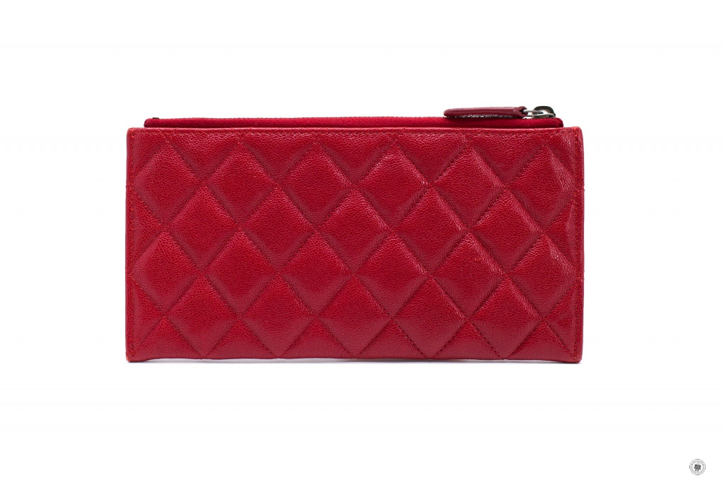 Chanel Boy Zip Pouch Red Caviar Pouch Sbhw