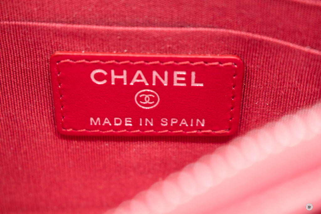 Chanel Boy Zip Pouch Red Caviar Pouch Sbhw