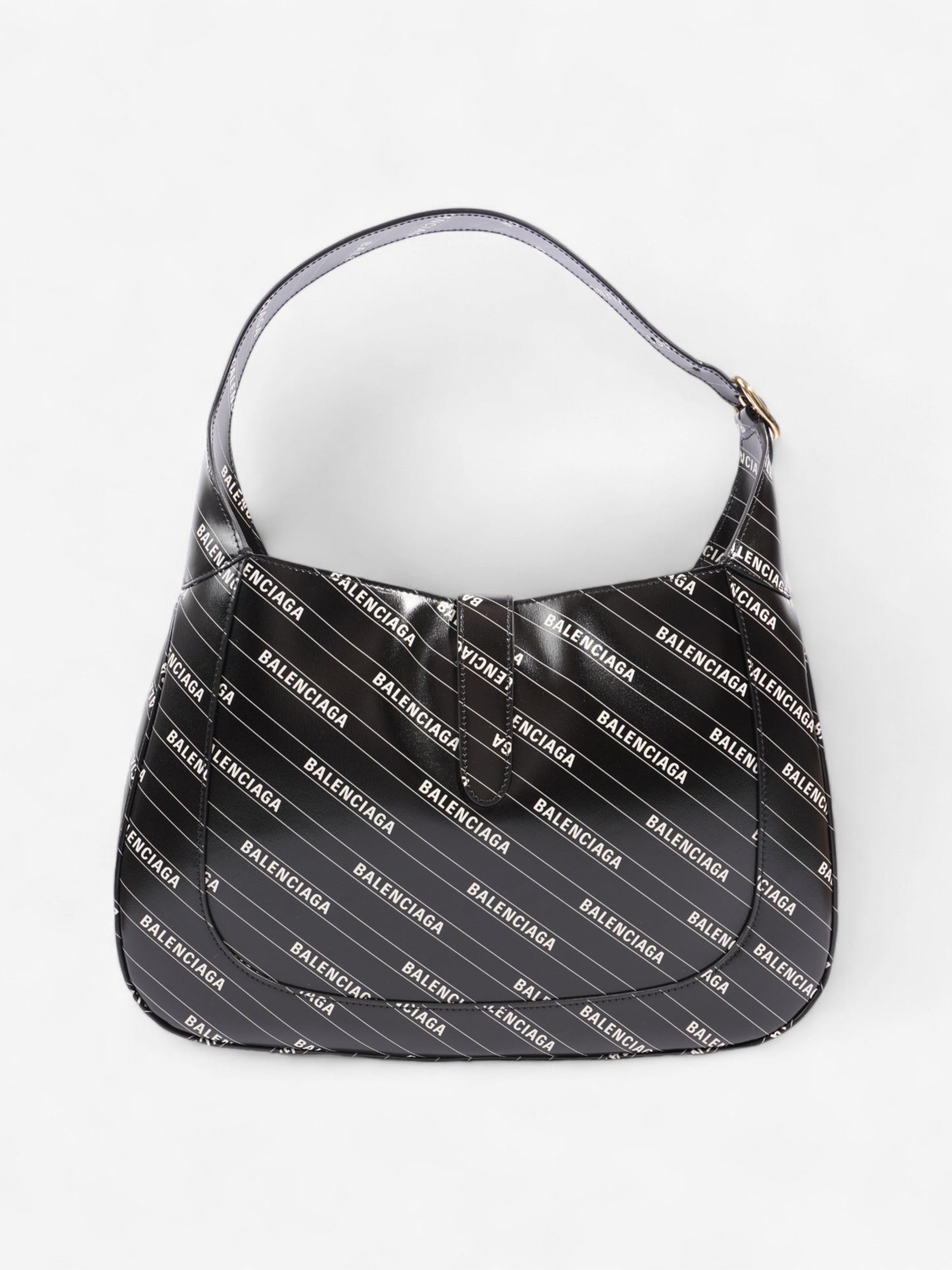 Gucci Gucci x Balenciaga Jackie Black / White Leather Medium