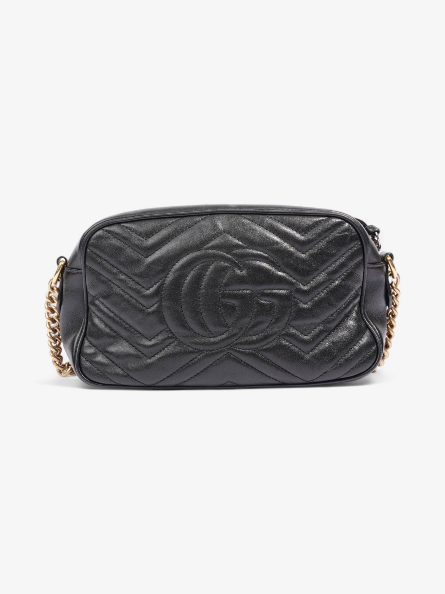 Gucci Marmont Zip Black Matelasse Leather Small