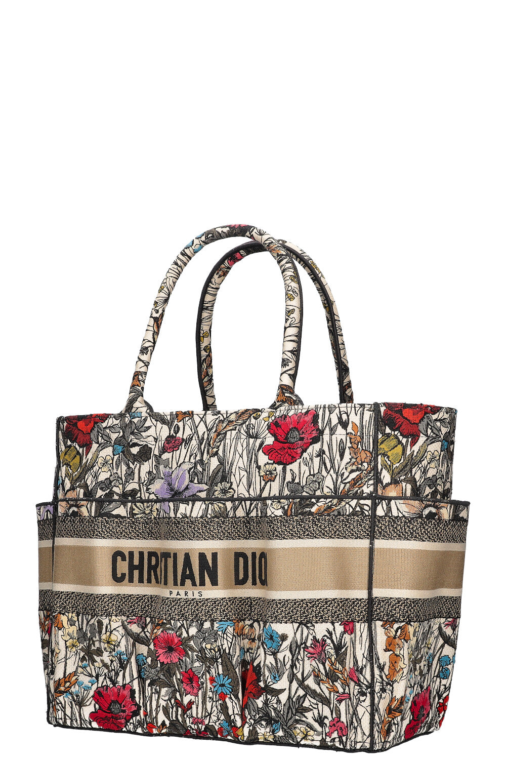 CHRISTIAN DIOR Catherine Book Tote Beige