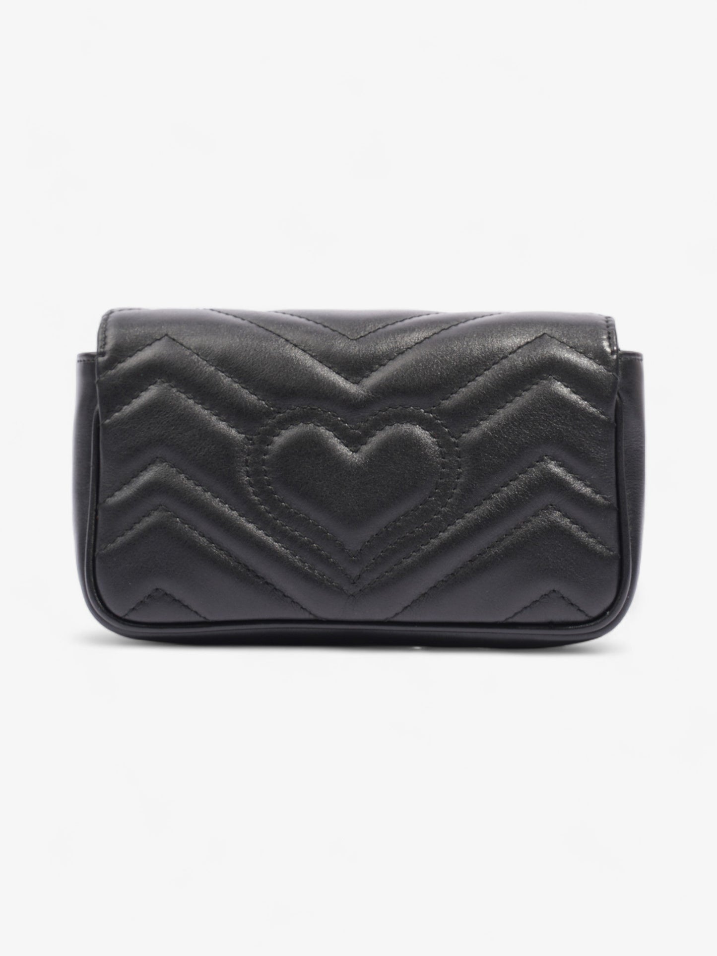 Gucci GG Marmont Black Matelasse Leather Super Mini