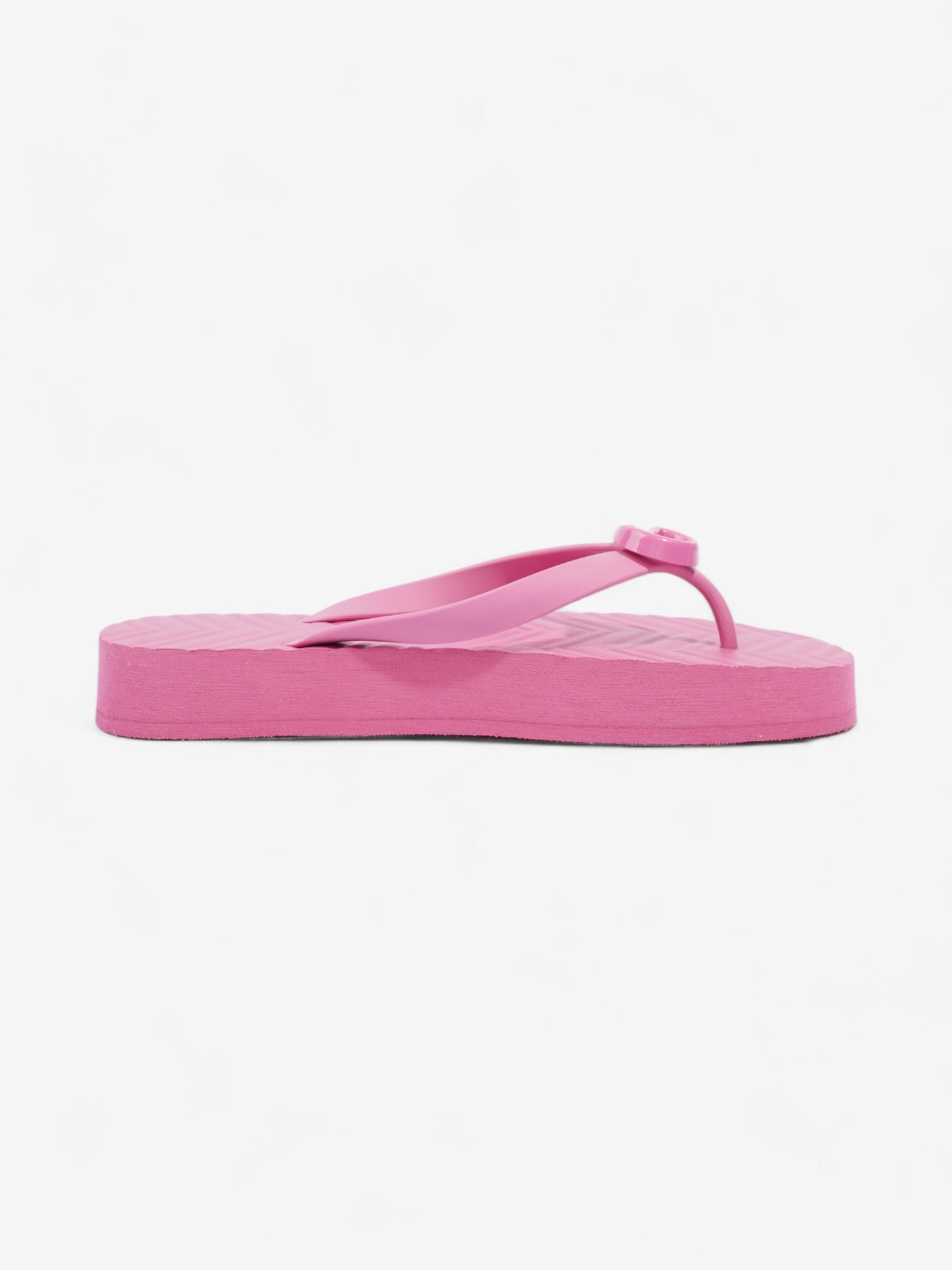 Gucci Double G Platform Sandal Pink Rubber EU 41 UK 8