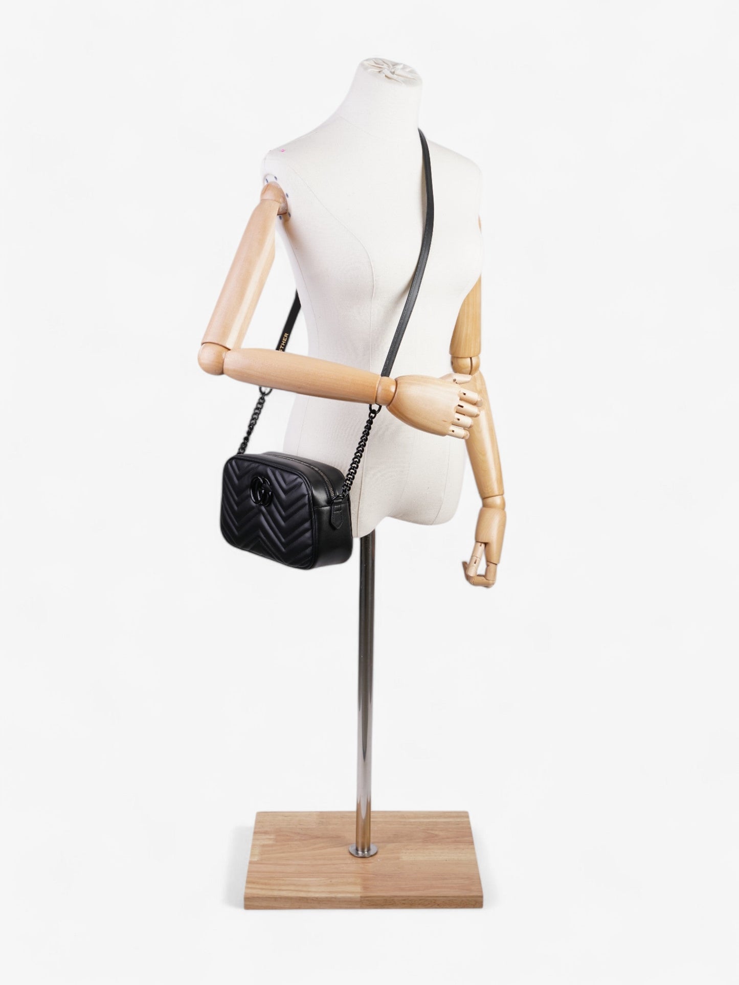 Gucci Marmont Black Matelasse Leather Small