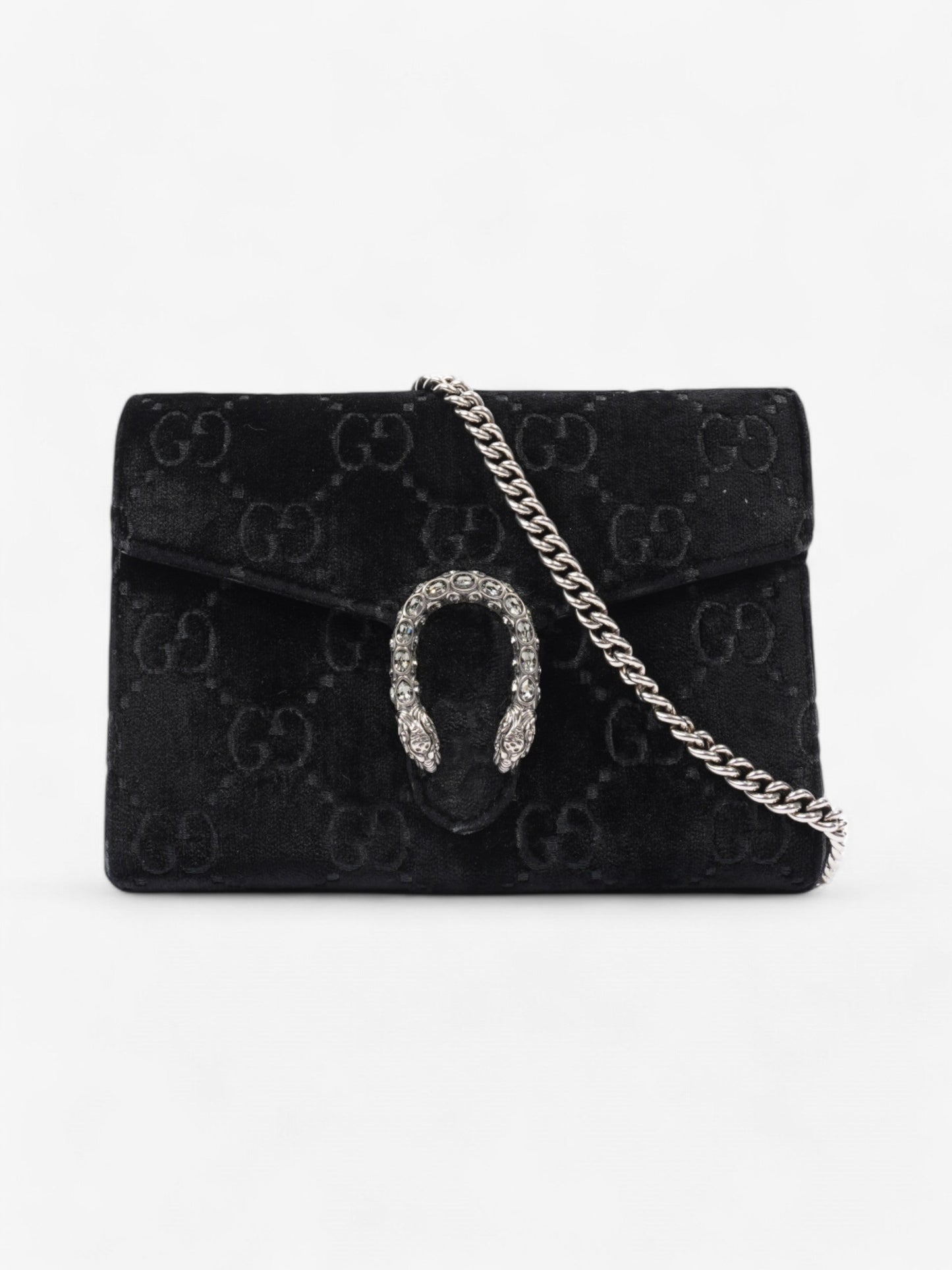 Gucci Dionysus Chain Wallet Black Velvet
