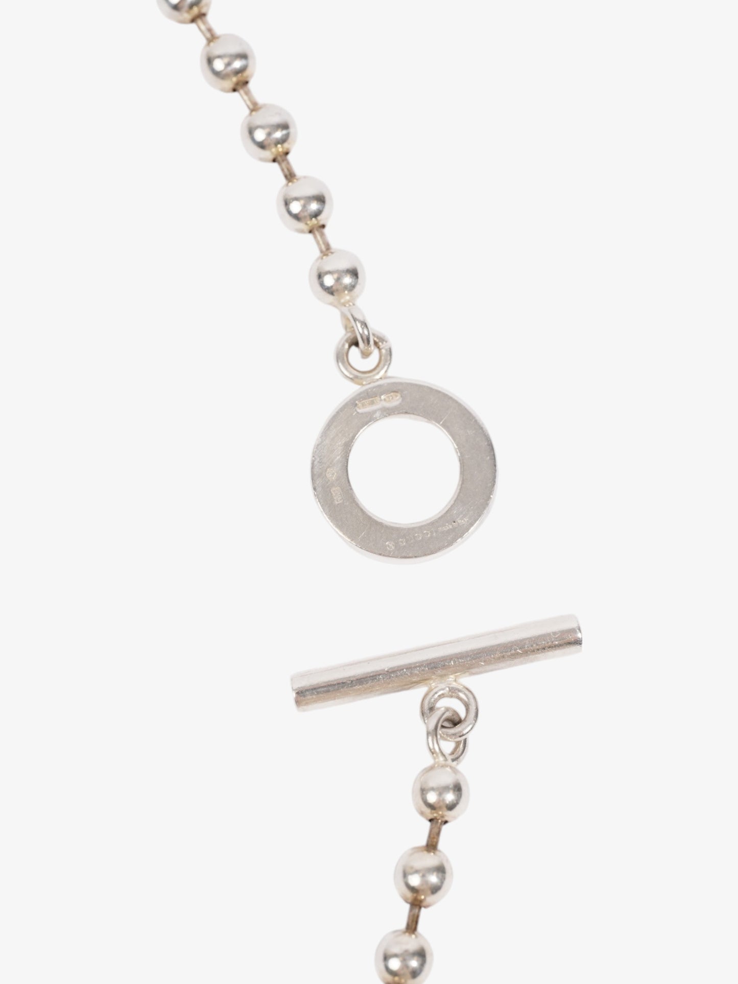 Gucci Boule Toggle Necklace Silver Silver Sterling