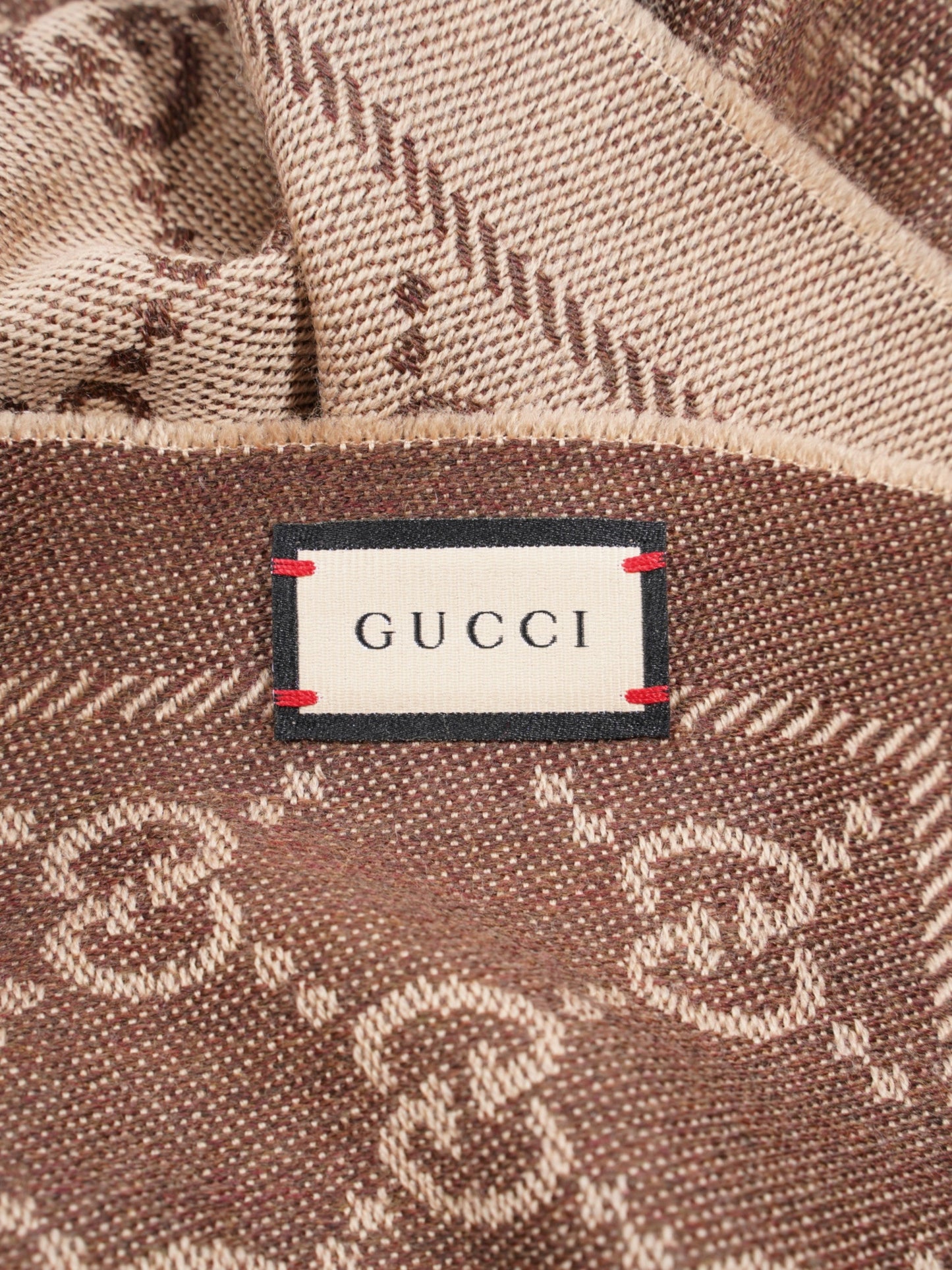Gucci GG Jacquard Scarf GG Supreme Wool