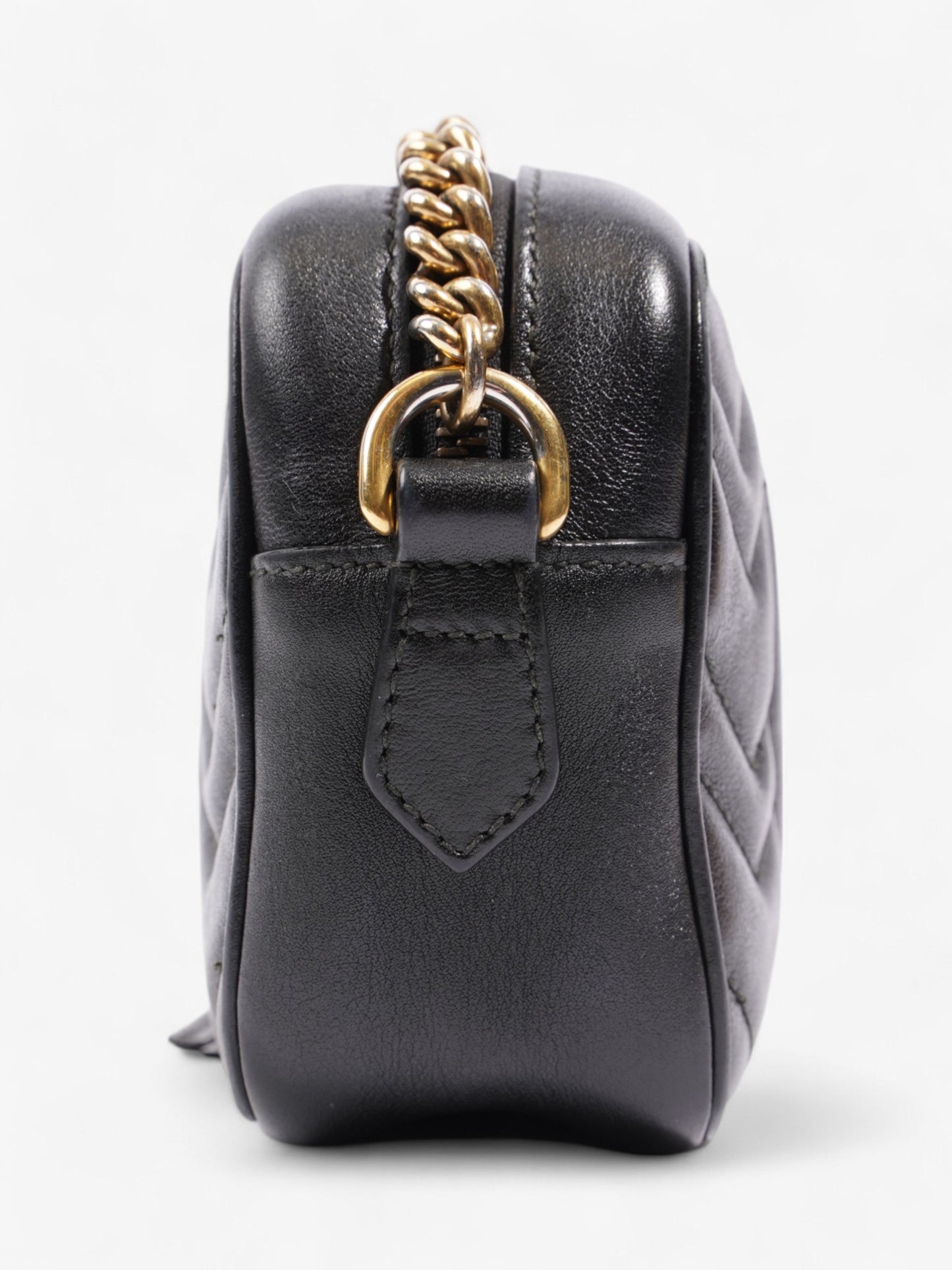 Gucci Marmont Black Matelasse Leather Mini