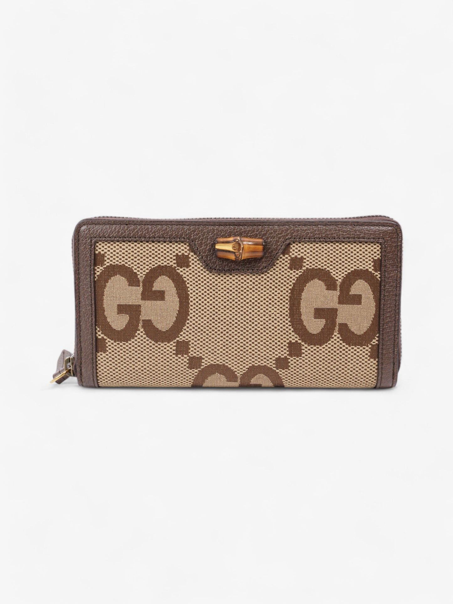 Gucci Diana Continental Wallet Beige / Brown Canvas