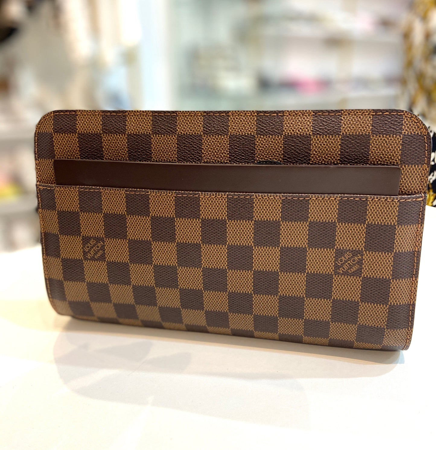 LOUIS VUITTON DAMIER EBENE SAINT LOUIS CLUTCH BAG