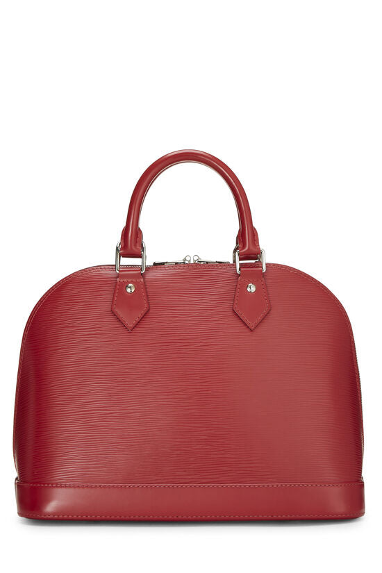 LOUIS VUITTON EPI LEATHER ALMA PM IN RED