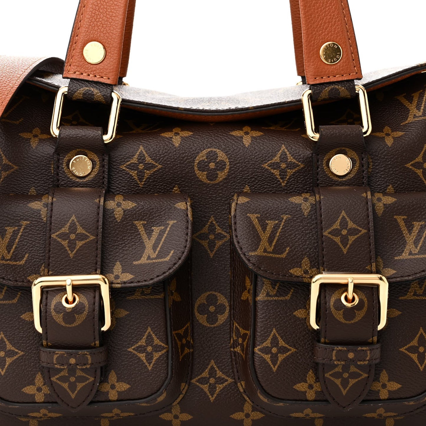 LOUIS VUITTON MONOGRAM MANHATTAN NM SHOULDER BAG CARAMEL