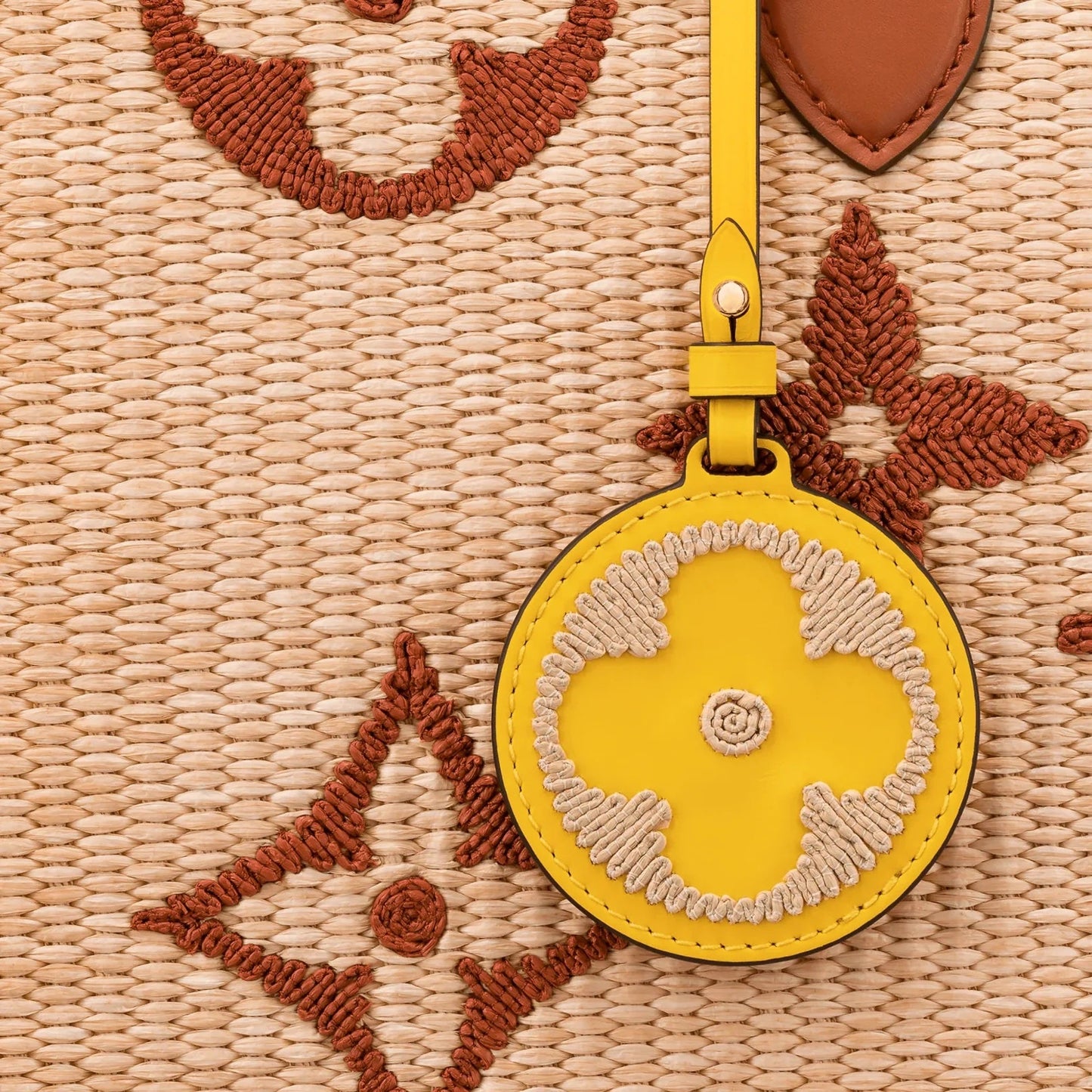 LOUIS VUITTON LIMITED EDITION GIANT MONOGRAM RAFFIA CALFSKIN ONTHEGO GM BAG