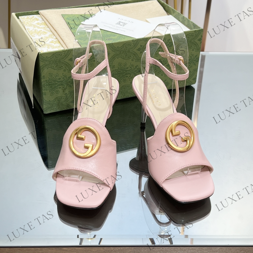 Light Pink Blondie Heeled Sandal Designer Slides & Sandals for Women