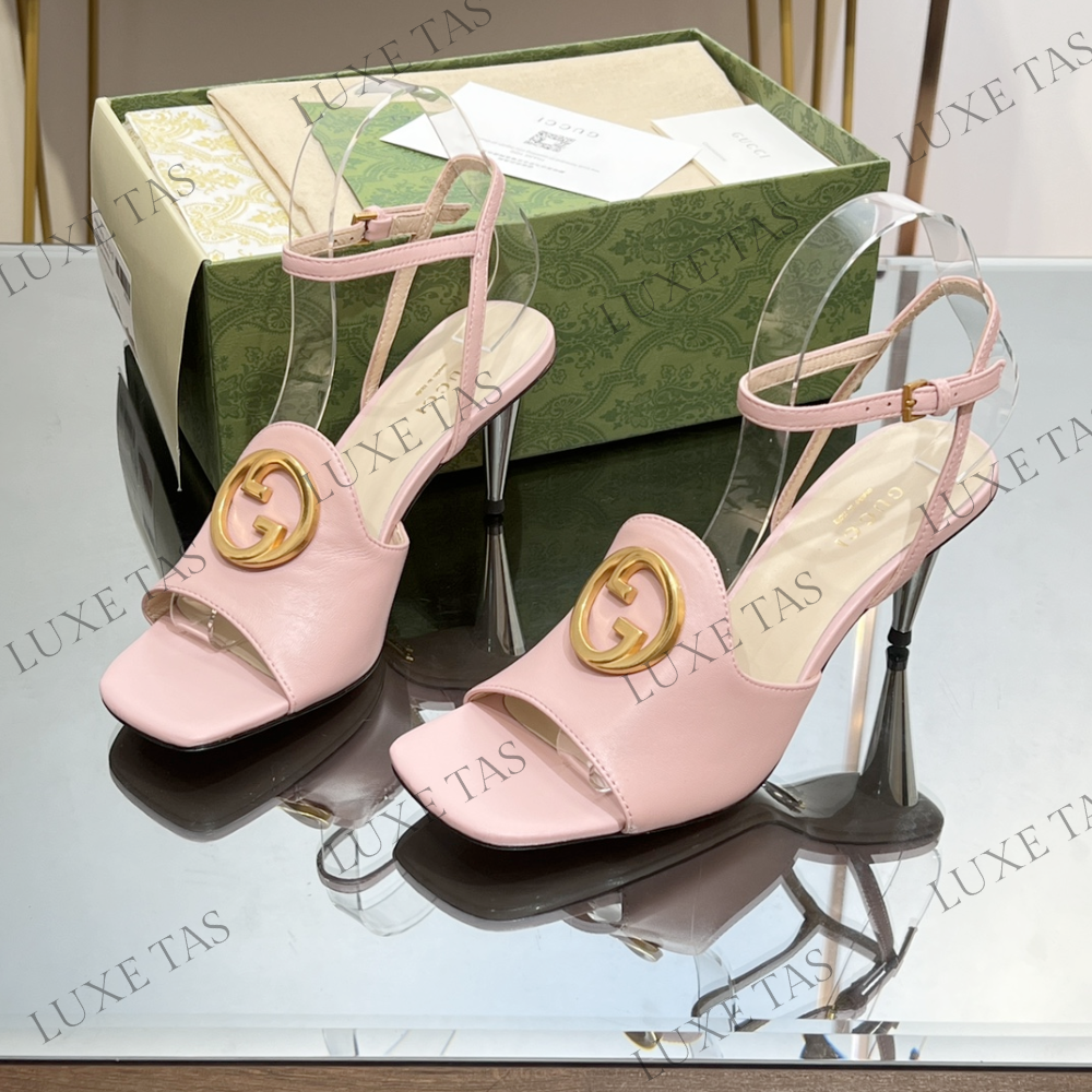Light Pink Blondie Heeled Sandal Designer Slides & Sandals for Women