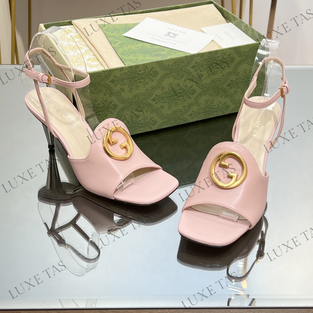 Light Pink Blondie Heeled Sandal Designer Slides & Sandals for Women