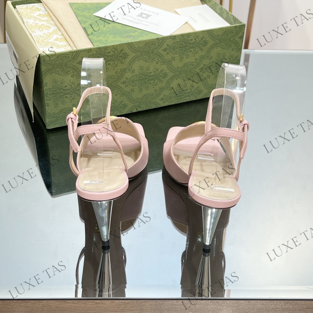 Light Pink Blondie Heeled Sandal Designer Slides & Sandals for Women