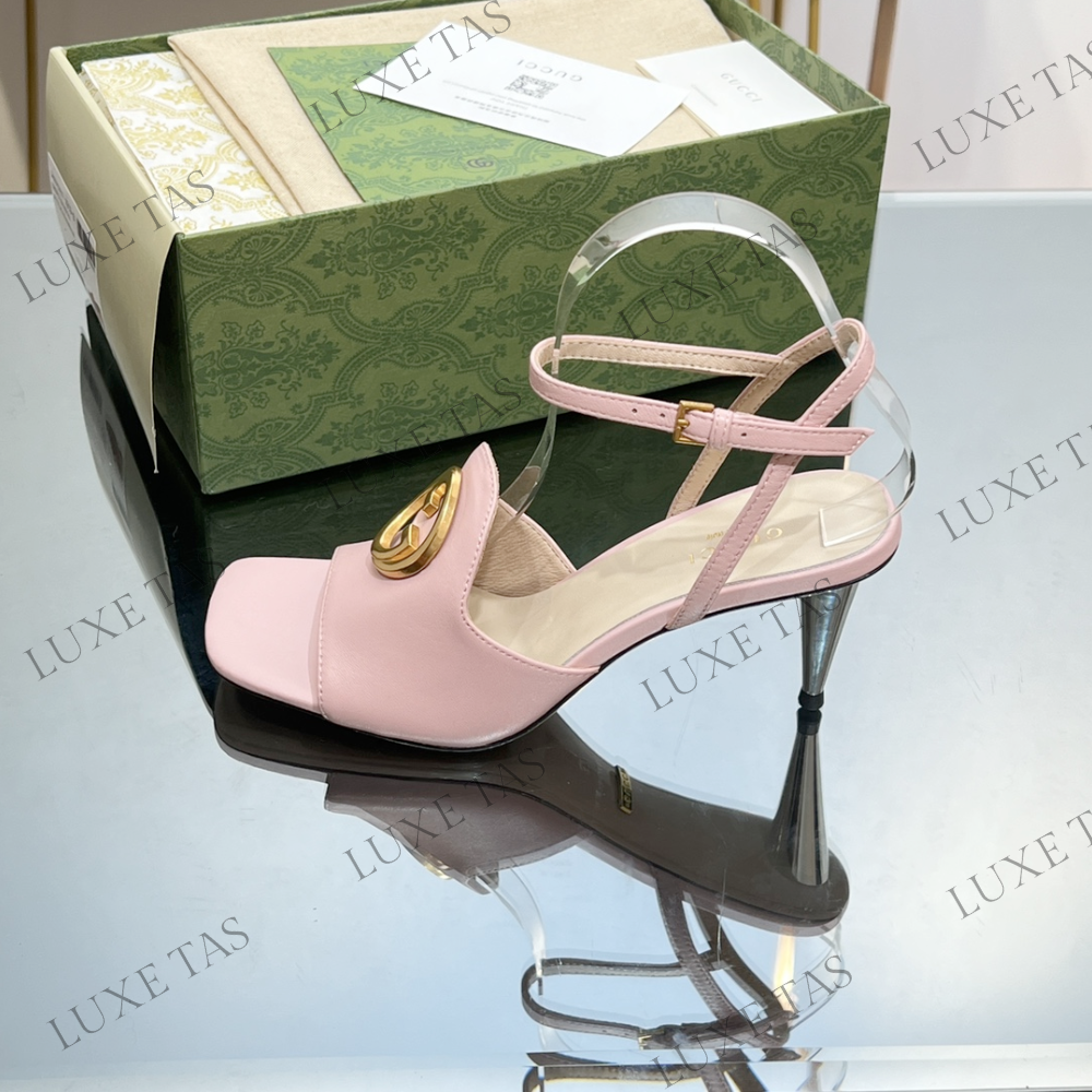 Light Pink Blondie Heeled Sandal Designer Slides & Sandals for Women