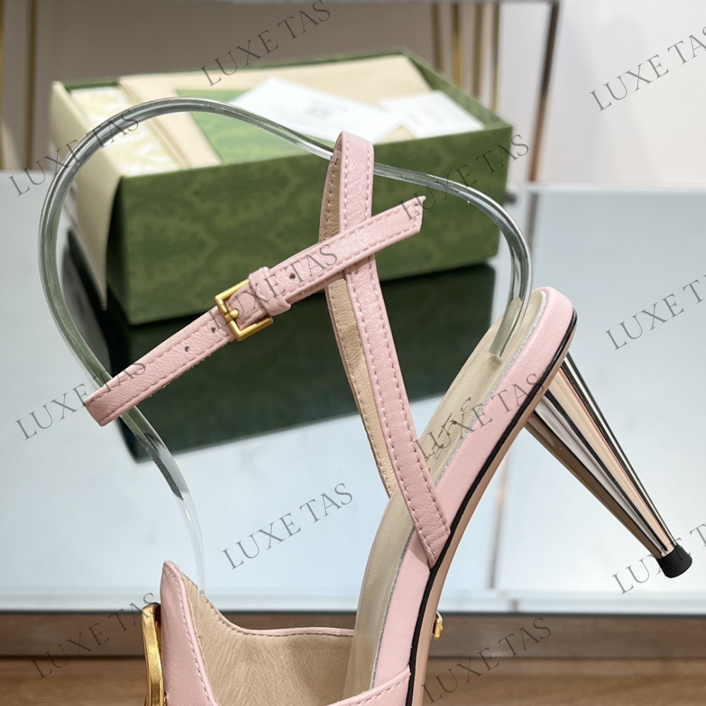 Light Pink Blondie Heeled Sandal Designer Slides & Sandals for Women
