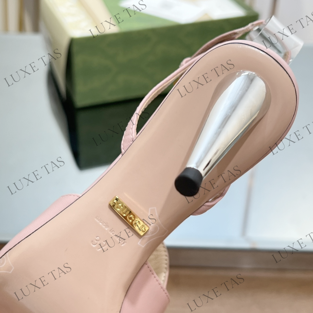 Light Pink Blondie Heeled Sandal Designer Slides & Sandals for Women
